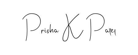 How to make Prisha K Patel name signature. Use Andilay-7BmLP style for creating short signs online. This is the latest handwritten sign. Prisha K Patel signature style 4 images and pictures png