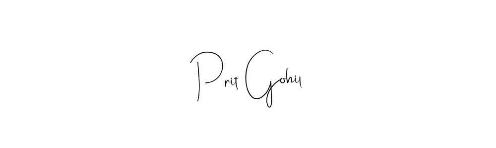 if you are searching for the best signature style for your name Prit Gohil. so please give up your signature search. here we have designed multiple signature styles  using Andilay-7BmLP. Prit Gohil signature style 4 images and pictures png