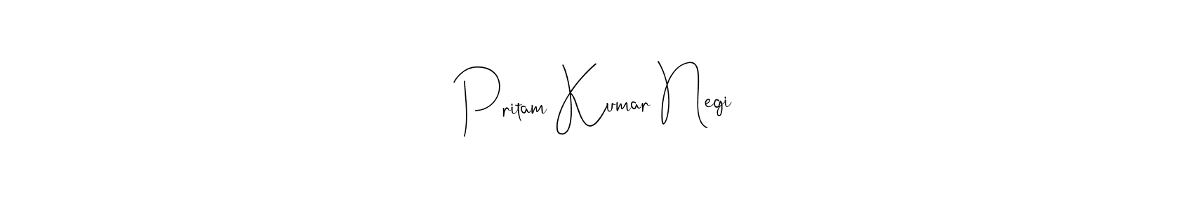 Make a beautiful signature design for name Pritam Kumar Negi. With this signature (Andilay-7BmLP) style, you can create a handwritten signature for free. Pritam Kumar Negi signature style 4 images and pictures png