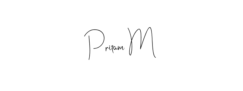 How to Draw Pritam M signature style? Andilay-7BmLP is a latest design signature styles for name Pritam M. Pritam M signature style 4 images and pictures png