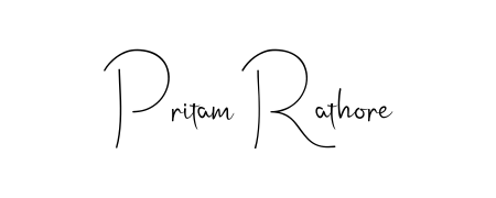 The Andilay-7BmLP typeface gives name Pritam Rathore a refined look. Suitable for certificates, diplomas, and official verification. Pritam Rathore signature style 4 images and pictures png
