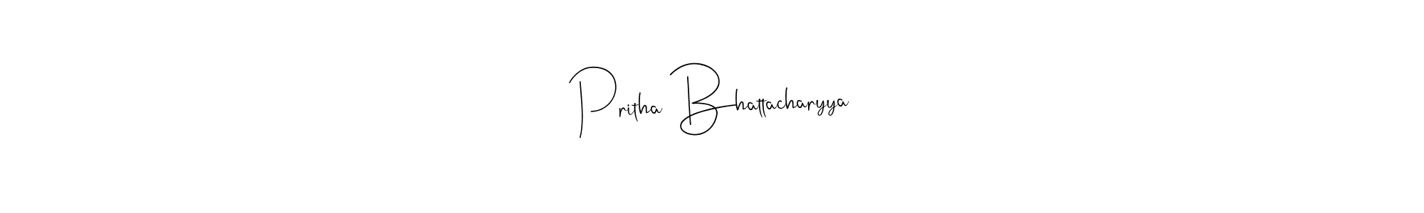 The best way (Andilay-7BmLP) to make a short signature is to pick only two or three words in your name. The name Pritha Bhattacharyya include a total of six letters. For converting this name. Pritha Bhattacharyya signature style 4 images and pictures png