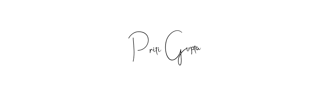 if you are searching for the best signature style for your name Priti Gupta. so please give up your signature search. here we have designed multiple signature styles  using Andilay-7BmLP. Priti Gupta signature style 4 images and pictures png