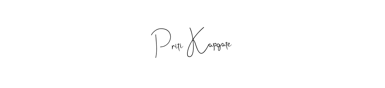 Also we have Priti Kapgate name is the best signature style. Create professional handwritten signature collection using Andilay-7BmLP autograph style. Priti Kapgate signature style 4 images and pictures png
