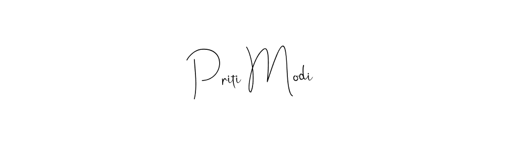 Design your own signature with our free online signature maker. With this signature software, you can create a handwritten (Andilay-7BmLP) signature for name Priti Modi. Priti Modi signature style 4 images and pictures png