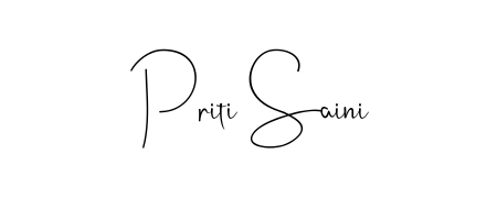 Priti Saini stylish signature style. Best Handwritten Sign (Andilay-7BmLP) for my name. Handwritten Signature Collection Ideas for my name Priti Saini. Priti Saini signature style 4 images and pictures png