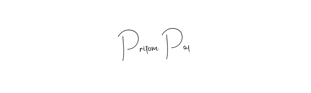 The best way (Andilay-7BmLP) to make a short signature is to pick only two or three words in your name. The name Pritom Pal include a total of six letters. For converting this name. Pritom Pal signature style 4 images and pictures png