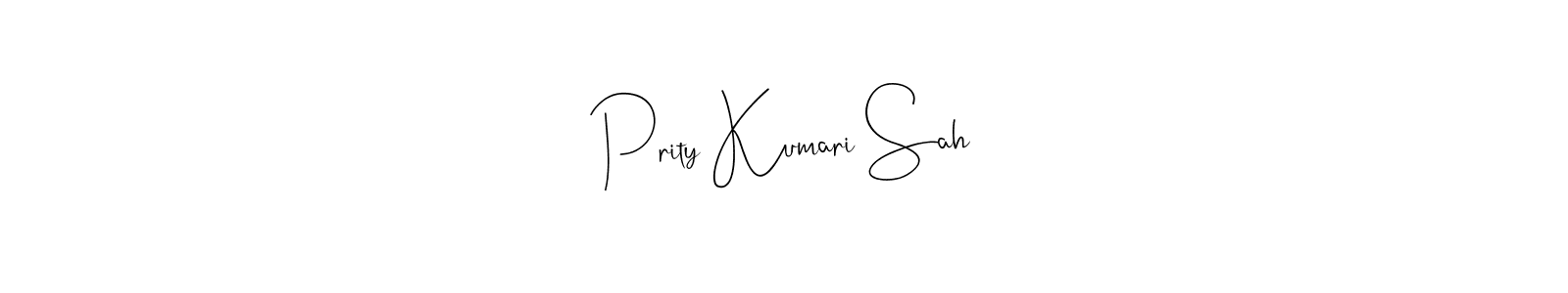 The best way (Andilay-7BmLP) to make a short signature is to pick only two or three words in your name. The name Prity Kumari Sah include a total of six letters. For converting this name. Prity Kumari Sah signature style 4 images and pictures png