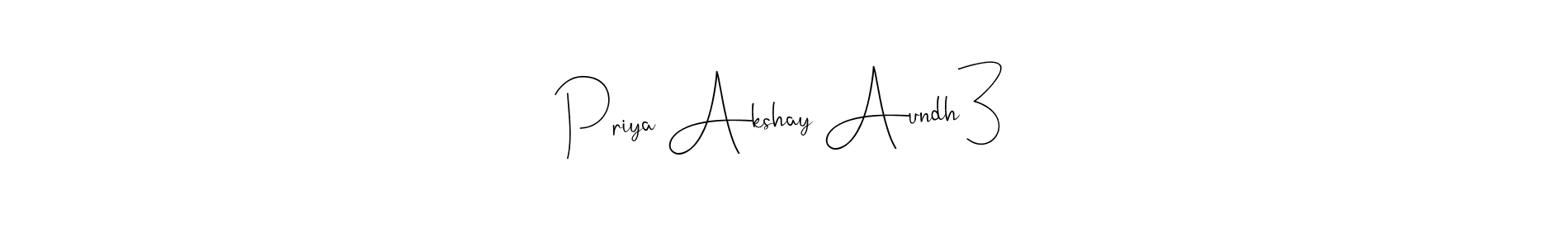 Make a beautiful signature design for name Priya Akshay Aundh3. Use this online signature maker to create a handwritten signature for free. Priya Akshay Aundh3 signature style 4 images and pictures png