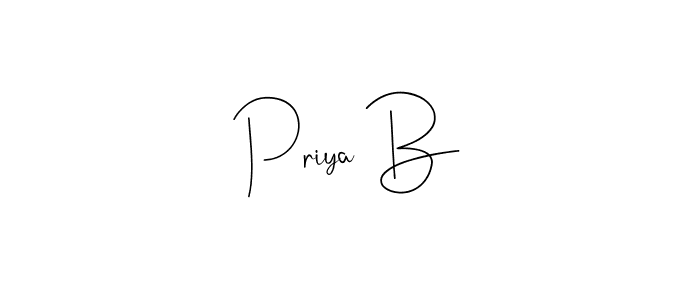 Priya B stylish signature style. Best Handwritten Sign (Andilay-7BmLP) for my name. Handwritten Signature Collection Ideas for my name Priya B. Priya B signature style 4 images and pictures png