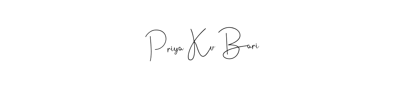 You should practise on your own different ways (Andilay-7BmLP) to write your name (Priya Ku Bari) in signature. don't let someone else do it for you. Priya Ku Bari signature style 4 images and pictures png