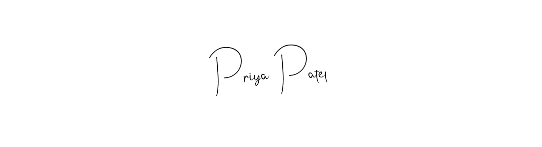 Make a beautiful signature design for name Priya Patel. With this signature (Andilay-7BmLP) style, you can create a handwritten signature for free. Priya Patel signature style 4 images and pictures png