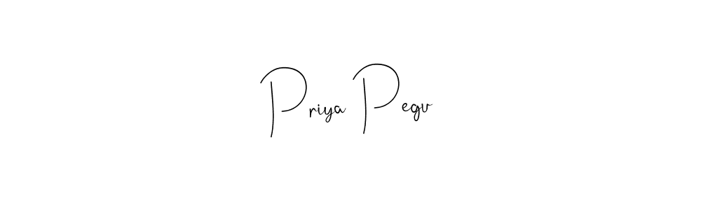 Also we have Priya Pegu name is the best signature style. Create professional handwritten signature collection using Andilay-7BmLP autograph style. Priya Pegu signature style 4 images and pictures png