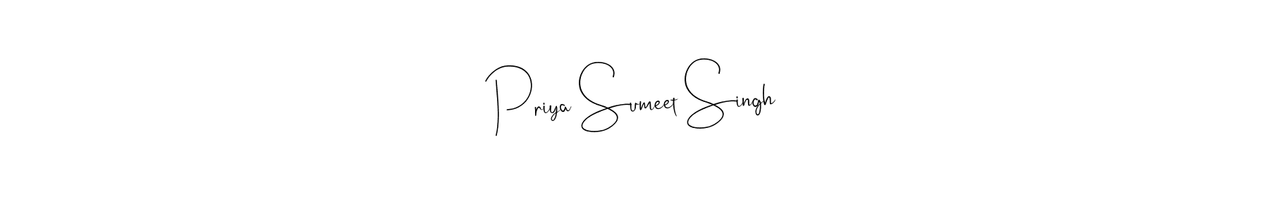 Also we have Priya Sumeet Singh name is the best signature style. Create professional handwritten signature collection using Andilay-7BmLP autograph style. Priya Sumeet Singh signature style 4 images and pictures png