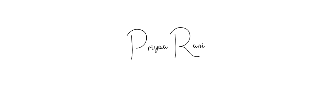 Use a signature maker to create a handwritten signature online. With this signature software, you can design (Andilay-7BmLP) your own signature for name Priyaa Rani. Priyaa Rani signature style 4 images and pictures png