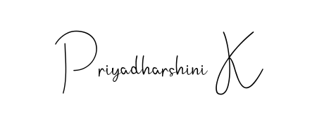 Discover how Priyadharshini K looks in an executive cursive font (Andilay-7BmLP). Perfect for legal documents, invoices, and certificates. Priyadharshini K signature style 4 images and pictures png