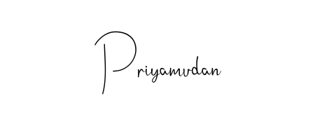 Looking for an artistic signature for Priyamudan? The Andilay-7BmLP calligraphy style gives a sophisticated flow suitable for business cards and emails. Priyamudan signature style 4 images and pictures png