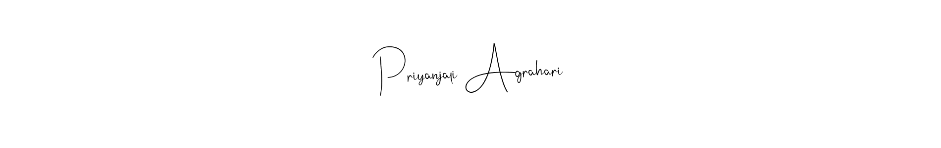 Create a beautiful signature design for name Priyanjali Agrahari. With this signature (Andilay-7BmLP) fonts, you can make a handwritten signature for free. Priyanjali Agrahari signature style 4 images and pictures png