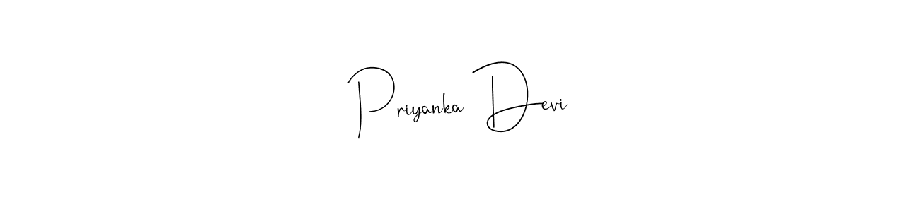 Design your own signature with our free online signature maker. With this signature software, you can create a handwritten (Andilay-7BmLP) signature for name Priyanka Devi. Priyanka Devi signature style 4 images and pictures png