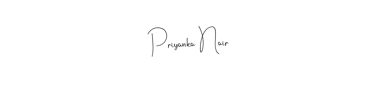 Priyanka Nair stylish signature style. Best Handwritten Sign (Andilay-7BmLP) for my name. Handwritten Signature Collection Ideas for my name Priyanka Nair. Priyanka Nair signature style 4 images and pictures png