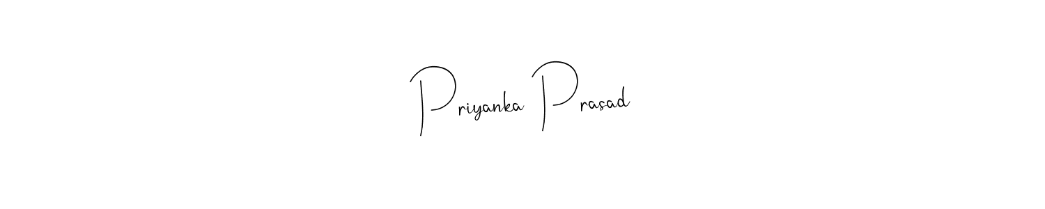 Andilay-7BmLP is a professional signature style that is perfect for those who want to add a touch of class to their signature. It is also a great choice for those who want to make their signature more unique. Get Priyanka Prasad name to fancy signature for free. Priyanka Prasad signature style 4 images and pictures png