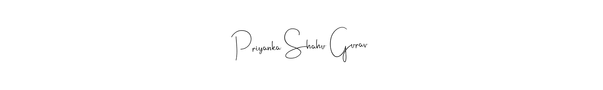 The best way (Andilay-7BmLP) to make a short signature is to pick only two or three words in your name. The name Priyanka Shahu Gurav include a total of six letters. For converting this name. Priyanka Shahu Gurav signature style 4 images and pictures png