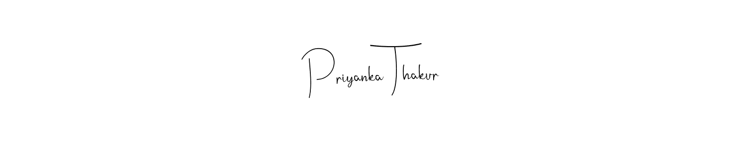 How to make Priyanka Thakur name signature. Use Andilay-7BmLP style for creating short signs online. This is the latest handwritten sign. Priyanka Thakur signature style 4 images and pictures png