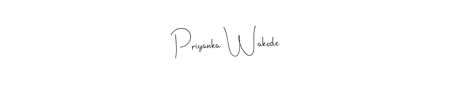 The best way (Andilay-7BmLP) to make a short signature is to pick only two or three words in your name. The name Priyanka Wakode include a total of six letters. For converting this name. Priyanka Wakode signature style 4 images and pictures png