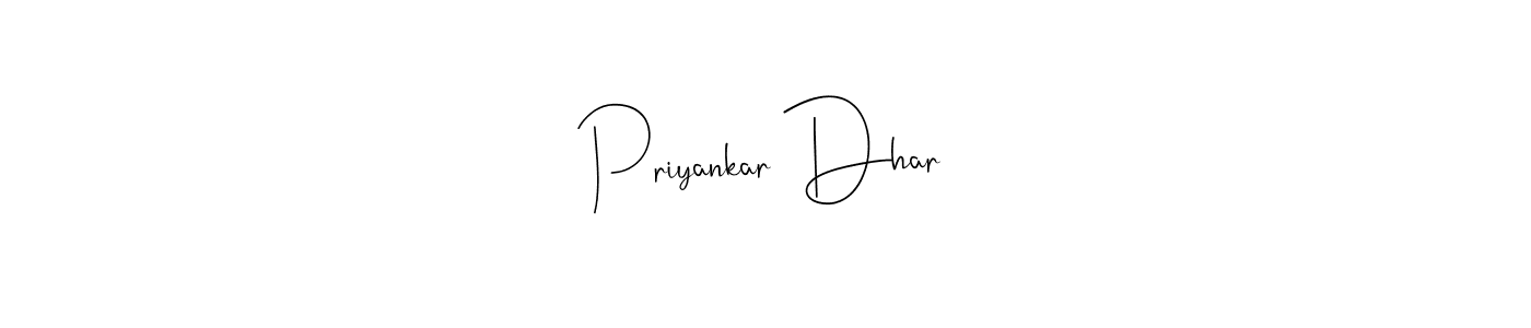 Make a beautiful signature design for name Priyankar Dhar. With this signature (Andilay-7BmLP) style, you can create a handwritten signature for free. Priyankar Dhar signature style 4 images and pictures png