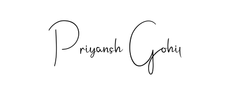 Quickly download Priyansh Gohil name signature in high-resolution PNG using Andilay-7BmLP style. Ready to insert into PDFs and online applications. Priyansh Gohil signature style 4 images and pictures png