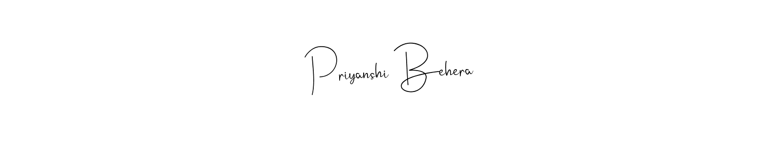 Also we have Priyanshi Behera name is the best signature style. Create professional handwritten signature collection using Andilay-7BmLP autograph style. Priyanshi Behera signature style 4 images and pictures png