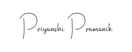 Looking for an artistic signature for Priyanshi Pramanik? The Andilay-7BmLP calligraphy style gives a sophisticated flow suitable for business cards and emails. Priyanshi Pramanik signature style 4 images and pictures png