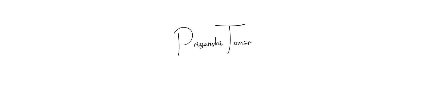 if you are searching for the best signature style for your name Priyanshi Tomar. so please give up your signature search. here we have designed multiple signature styles  using Andilay-7BmLP. Priyanshi Tomar signature style 4 images and pictures png