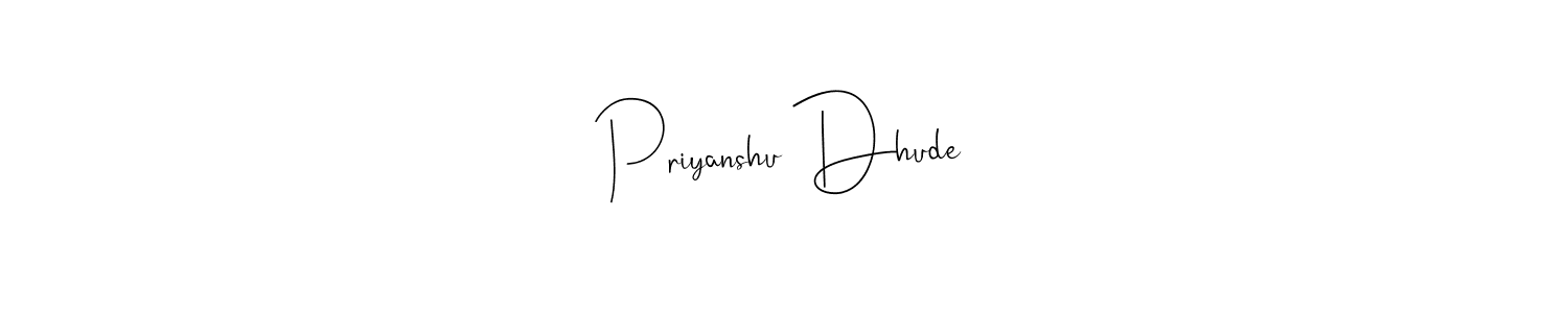 Once you've used our free online signature maker to create your best signature Andilay-7BmLP style, it's time to enjoy all of the benefits that Priyanshu Dhude name signing documents. Priyanshu Dhude signature style 4 images and pictures png