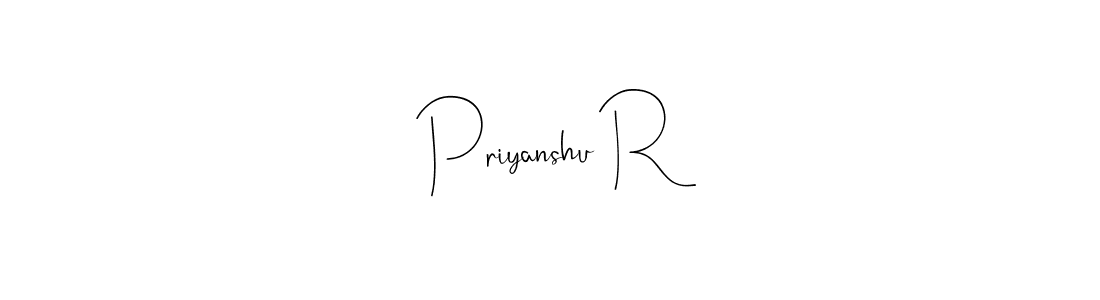 Here are the top 10 professional signature styles for the name Priyanshu R. These are the best autograph styles you can use for your name. Priyanshu R signature style 4 images and pictures png