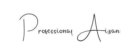 Upgrade your professional image with Professional Aizan signature created with Andilay-7BmLP font. Fast, free, and watermark-free download. Professional Aizan signature style 4 images and pictures png