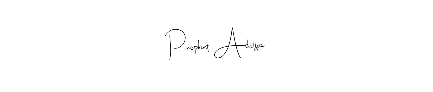 Use a signature maker to create a handwritten signature online. With this signature software, you can design (Andilay-7BmLP) your own signature for name Prophet Aditya. Prophet Aditya signature style 4 images and pictures png
