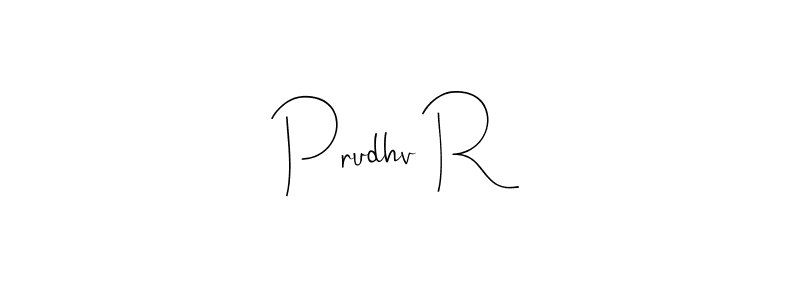 You can use this online signature creator to create a handwritten signature for the name Prudhv R. This is the best online autograph maker. Prudhv R signature style 4 images and pictures png