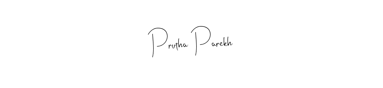 Make a beautiful signature design for name Prutha Parekh. Use this online signature maker to create a handwritten signature for free. Prutha Parekh signature style 4 images and pictures png