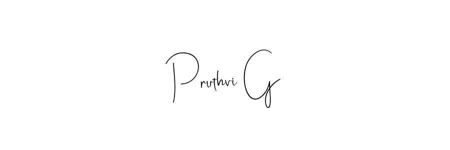 Use a signature maker to create a handwritten signature online. With this signature software, you can design (Andilay-7BmLP) your own signature for name Pruthvi G. Pruthvi G signature style 4 images and pictures png