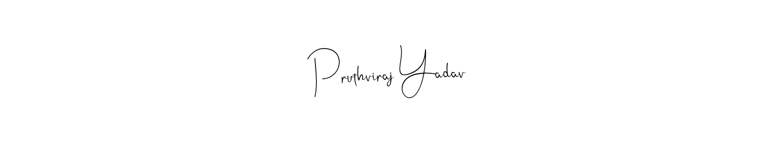 It looks lik you need a new signature style for name Pruthviraj Yadav. Design unique handwritten (Andilay-7BmLP) signature with our free signature maker in just a few clicks. Pruthviraj Yadav signature style 4 images and pictures png