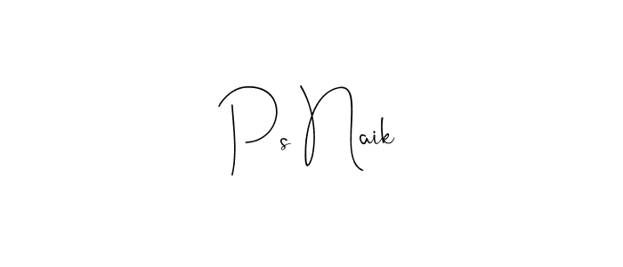 Use a signature maker to create a handwritten signature online. With this signature software, you can design (Andilay-7BmLP) your own signature for name Ps Naik. Ps Naik signature style 4 images and pictures png