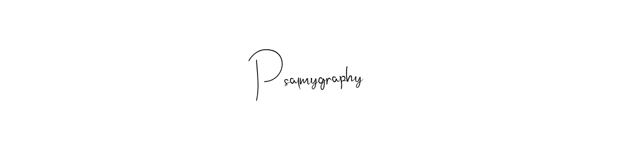 Use a signature maker to create a handwritten signature online. With this signature software, you can design (Andilay-7BmLP) your own signature for name Psalmygraphy. Psalmygraphy signature style 4 images and pictures png