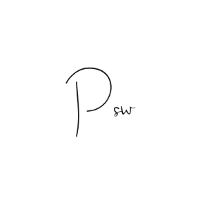 How to make Psw signature? Andilay-7BmLP is a professional autograph style. Create handwritten signature for Psw name. Psw signature style 4 images and pictures png