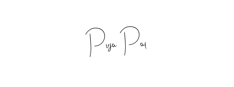 if you are searching for the best signature style for your name Puja Pal. so please give up your signature search. here we have designed multiple signature styles  using Andilay-7BmLP. Puja Pal signature style 4 images and pictures png