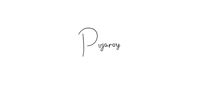 The best way (Andilay-7BmLP) to make a short signature is to pick only two or three words in your name. The name Pujaroy include a total of six letters. For converting this name. Pujaroy signature style 4 images and pictures png