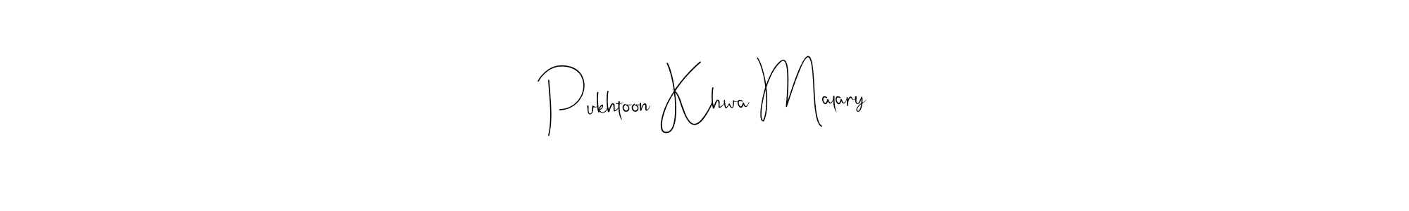 Also You can easily find your signature by using the search form. We will create Pukhtoon Khwa Malary name handwritten signature images for you free of cost using Andilay-7BmLP sign style. Pukhtoon Khwa Malary signature style 4 images and pictures png