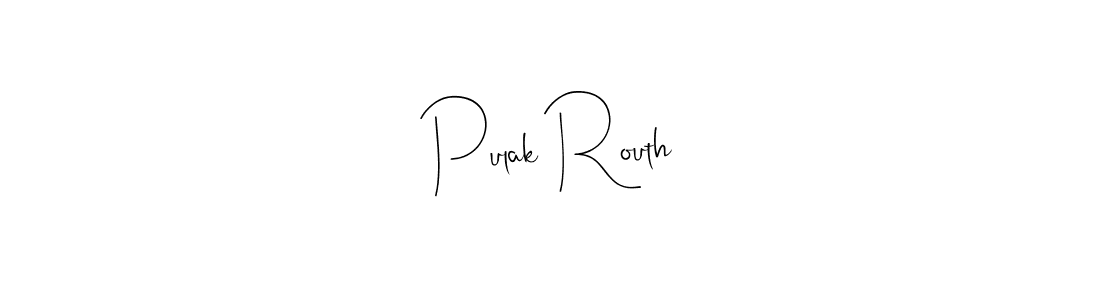 The best way (Andilay-7BmLP) to make a short signature is to pick only two or three words in your name. The name Pulak Routh include a total of six letters. For converting this name. Pulak Routh signature style 4 images and pictures png