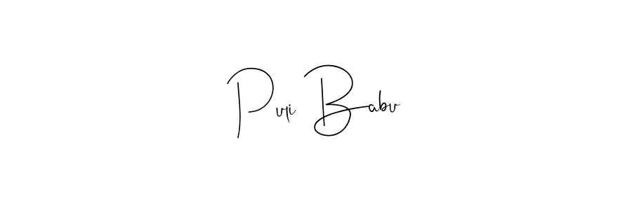 You can use this online signature creator to create a handwritten signature for the name Puli Babu. This is the best online autograph maker. Puli Babu signature style 4 images and pictures png