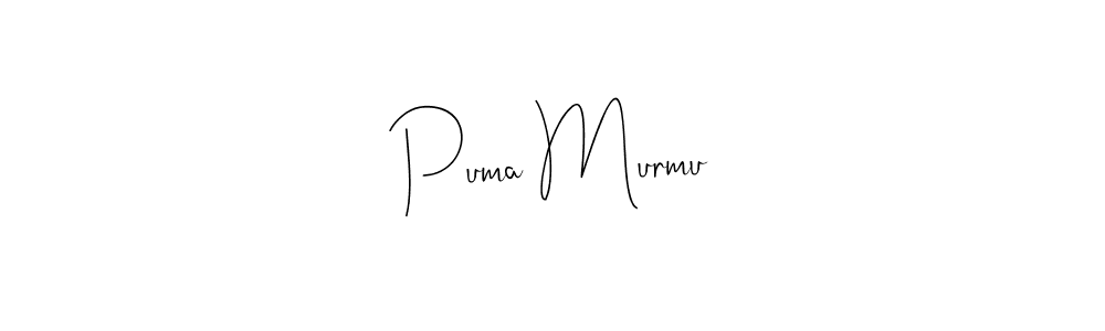 This is the best signature style for the Puma Murmu name. Also you like these signature font (Andilay-7BmLP). Mix name signature. Puma Murmu signature style 4 images and pictures png